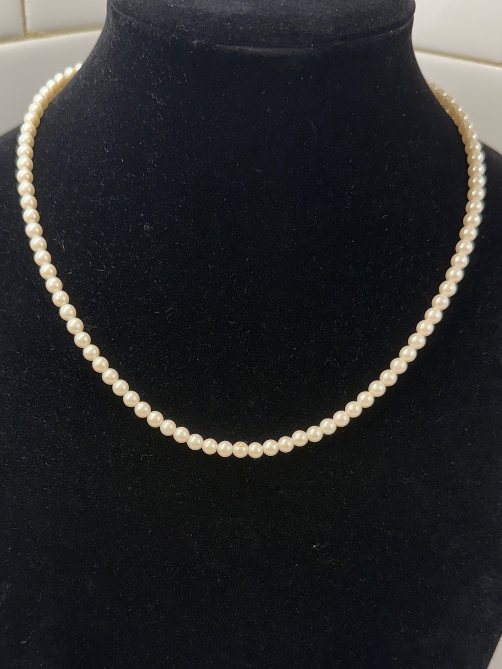Avon Cream Pearl Necklace - Single Strand